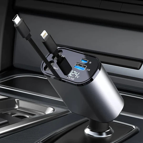 TurboCharger - Carregador Ultra Rápido com Cabos USB-C e USB