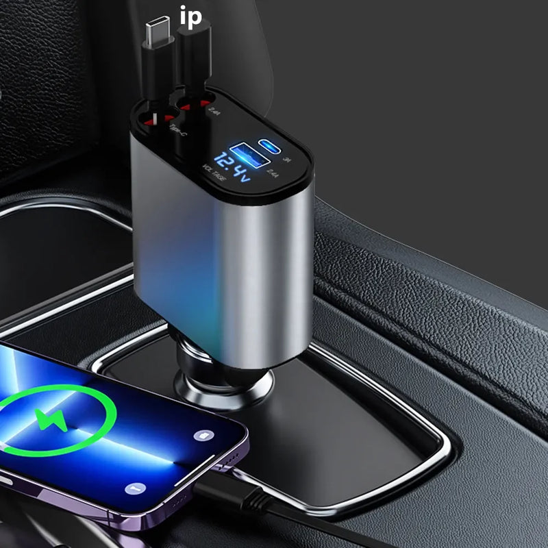 TurboCharger - Carregador Ultra Rápido com Cabos USB-C e USB